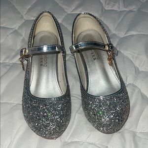 Size 2 - Silver Glitter Kids Shoes